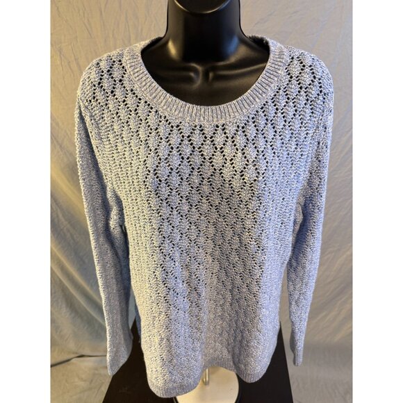 Talbots Womens Blue Knit Pullover Sweater Fall Cozy Size XL Classic - Picture 1 of 3